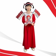 MERAH Red and White Shirt Girls Boys 80th August T-shirt Garuda Bju Lomba Ank Girls One Set 17 Augus