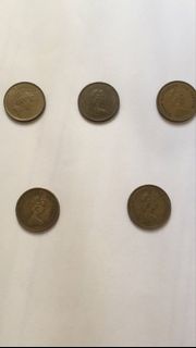 香港五毫硬幣(1977/1978/1979/1980/1990)