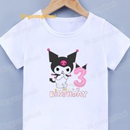 Baby Short Sleeve Boys T Shirts Kids T-shirt hello kitty kuromi clothes girl 1 2 3 4 5 6 7 8 9 birth
