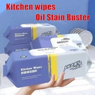 80pcs Kitchen Cleaning Wipes Strong Decontamination Kitchen Wipes Degreasing Lap Pembersih Dapur