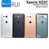 Suitable for Sony XZ2 Compact Middle Frame Rear Cover XZ2C H8314 H8324 with Waterproof Plug Lens