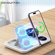 5 in 1 LED Wireless Charger Dock for Watch 8/7/6 Airpods Fast Charging Station for iPhone 15 14 13 12 Pro Max with Night Lighting For Any Mobiles