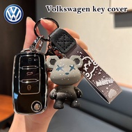 XSD Volkswagen key case for VW Golf Polo Arteon passat beetle tiguan skoda key cover keychain for vw