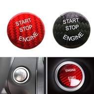 Carbon Fiber Car Styling Interior Engine Start Stop Button Cover Trim For BMW E60 E90 E91 E92 E93 E7