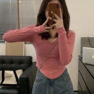 Longsleeve DEBIAN Top 02 / RIB Knit Long Sleeve Women's T-shirt || Contemporary women's tops