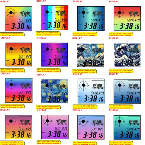 Color Screen Filter Sets for Casio AE1200 Display Gradient Filter Royale Mod High Quality Modeling A