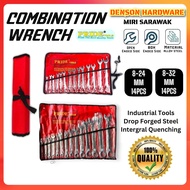 PRIDE TOOLS 14pcs Combination Wrench Chrome Vanadium 8-24mm 8-32mm Alloy Accessory Tool Set Spanar T