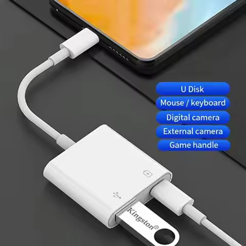 Lightning To USB OTG Adapter for IPhone Ipad Mouse Keyboard Charging U Disk Camera CardReader Data C