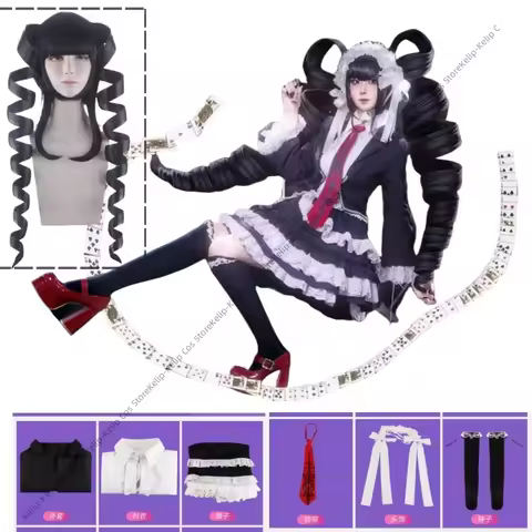 Dangaronpa Celestia Ludenberg Cosplay Dangaronpa Costume School Uniform Women's Halloween Full Set G