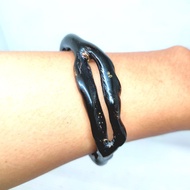 GELANG AKAR BAHAR HITAM COMBONG TENGAH UNIK ANTIK LANGKA