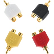 4Pcs RCA Y Splitter Plug Adapter RCA 1 Male to 2 Female Audio Speaker 2 Female to 1 Male Y Adapter S
