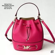 new tas MK Reed bucket electrik pink original