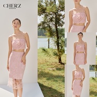 CHERZ-SS2412 กระโปรงผ้าลูกไม้นำเข้า