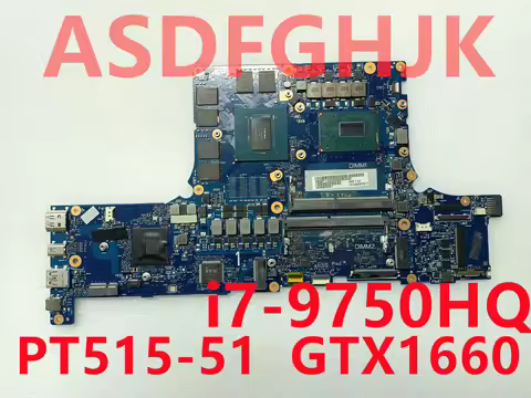 For Acer PT515-51 300 9th Gen Laptop Motherboard 6050A3087501-MB-A02(A2) W/ SRF6U I7-9750H CPU N18E-