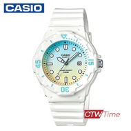 Casio Standard นาฬิกาข้อมือผู้หญิง สายเรซิ่น รุ่น LRW-200H-2E2VDR (Blue/Yellow)