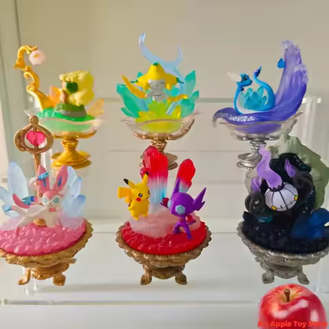 Re-Ment Gem Stone Collection 2 Chandelure Dragonair Pikachu And Sableye Sylveon Whimsicott Jirachi M
