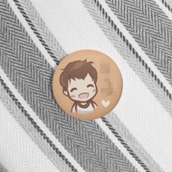 【客製化・大徽章】5.8cm隨身鏡/磁鐵/別針・似顏繪彌月回禮生日