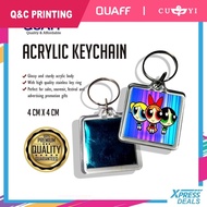 (100 pcs) QUAFF F23 Square Regular Size Acrylic Keychain 4x4cm | QNC