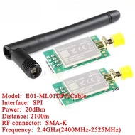 2Pcs/1pc E01-ML01DP5 Ebyte 20dBm 2100m Long Range nRF24L01P+PA+LNA 2.4G Wireless Transceiver Module 