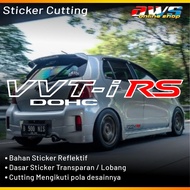 VVTi DOHC RS Cutting Stickers for Pair of Car Doors