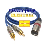 2-2 mixer to power jack cable 1 xlr Male to 2 Rca 3.5mm original quality copper kitani cable xlr cab