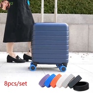 EEM 8Pcs Luggage Wheels Protector Silicone Luggage Accessories Wheels Cover For Most Luggage Reduce 