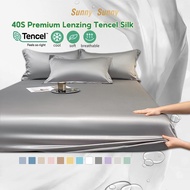 SunnySunny Smooth and Cooling Wash Ice Silk Fitted Bedsheet Super Single/Queen/King Size Satin Silk Mattress Dust Cover