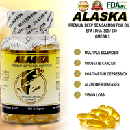 Alaska Premium Deep Sea Salmon Fish Oil with Omega-3 Alaska Fish Oil 100 Softgels per Bottle