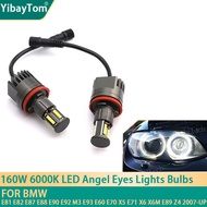 2pcs 160W 6000K LED Angel Eyes Marker Light Bulbs For BMW E81 E82 E87 E88 E90 E92 M3 E93 E60 E70 X5 
