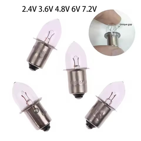 1pcs P13.5S Base Bulb Old Style Flashlight 2.4V 3.6V 4.8V 6V 7.2V 0.4A 0.5A 0.75A Replacement Bulbs 