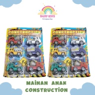 Mini construction car toy set containing 6 vehicles code 22-50018B/6 reject