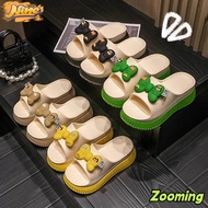 ZOOMING Chunky Heel Shoes, Thick Soles Commuting Elevator Shoes, Summer EVA Beach Sandals