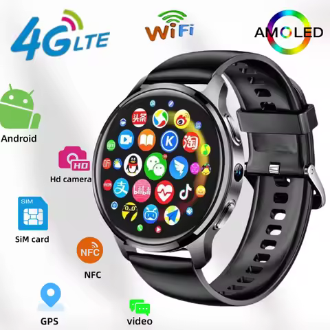 P68 New 4G Smart Men's and Women's Watch Android 1.508''466*466 Resolution 500W Dual Camera Health G