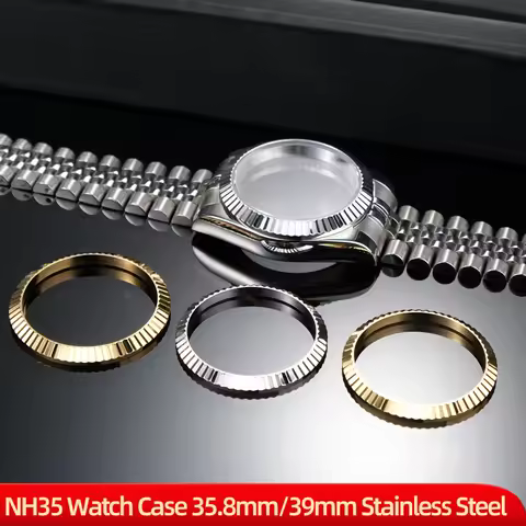 NH35 Watch Case 35.8mm/39mm Stainless Steel For Datejust Oyster NH35 Sapphire Glass Movement 28.5mm 