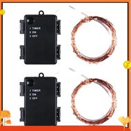 2PCS 10m 100-Lights (Four Colors) LED Light Strip 4.5V 3 X AA Batteries Waterproof Battery Holder Ca