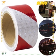 SUHU Reflective Tape, Self Adhesive Red White Safety Reflective Stickers, Durable Shining 2 Inch X 3