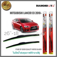 อุปกรณ์ยางรีดน้ำน้ำฝน ที่ปัดน้ำฝน ใบปัดน้ำฝน ซิลิโคน ตรงรุ่น Mitsubishi Lancer EX 2010 ไซส์ 26-18 ยี่ห้อ Diamondคุณภาพดีจริง ***** ส่งไวจบในที่เดียว*