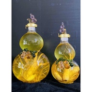 Feng shui gourd-shaped glass wine decanter
