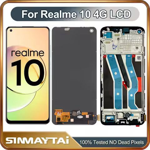 Original AMOLED For OPPO Realme 10 RMX3630 LCD Display Touch Screen Digitizer Assembly For Realme 10