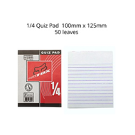 PAPER FOX INTERMEDIATE PAD | QUIZ PAD 1/4 1/2 LENGTHWISE CROSSWISE | STATIONARY SCHOOL SUPPLIES