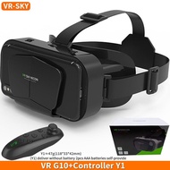 VR Box G10 Shinecon 3D Virtual Reality Goggles IMAX Cinema Experience with Y1 Black Gamepad for iPho