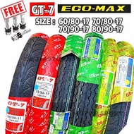 GT-7 ECO MAX TAYAR TUBELESS 60/80-17 70/80-17 70/90-17 80/90-17 FREE TUBELESS VALVE
