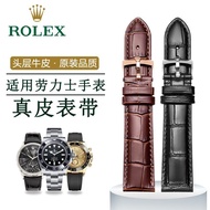 Rolex Watch Strap Genuine Leather Men Women Original Dayton Nacellini Black Green Water Ghost Log Series Pin Buckle 20