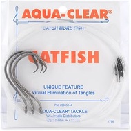 Aqua-Clear, Catfish Snelled Circle Hook Leader Rig, 8/0 Ultra Thin Demon Circle Hook, AFW Swivel, 60