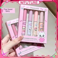⚡24H SHIPPING⚡ Cappuvini 4pcs/1set Cat Honey Lipstick Set Matte Velvet Guava Color Lip Glaze Smooth 