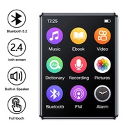 【Best value for money】 2.4 Inch Full Screen Mp3 Mp4 Walkman Bluetooth-Compatible Speaker Portable Touch Screen Music Player Fm Recording