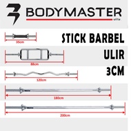 Stick Barbell Dumbell 3cm Tricep EZ Curl 150cm 180cm 200cm Bar Long Short Fitness Gym Trisep Luk 150