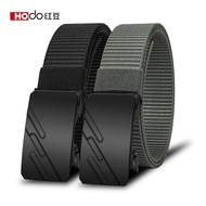Red Bean HOdo Braided Belt Automatic Buckle Durable Nylon Belt Middle-aged Young Business Canvas Cas