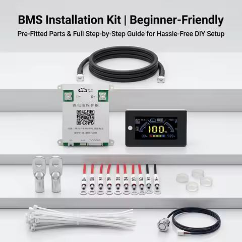 JIKONG B2A8S20P Active Balancer Smart BMS 8S 24V 200A Bluetooth LCD LiFePO4 Li-ion LTO for Solar Sto