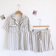 ชุดนอน Muslin Pajamas Collection Muslin Pet ร่น Cozy Rhythm (N3303 T3303 Y3303 Y3304) | ชุดนอนคู่รัก